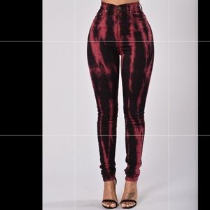 Red Velvet Burgundy Jeans